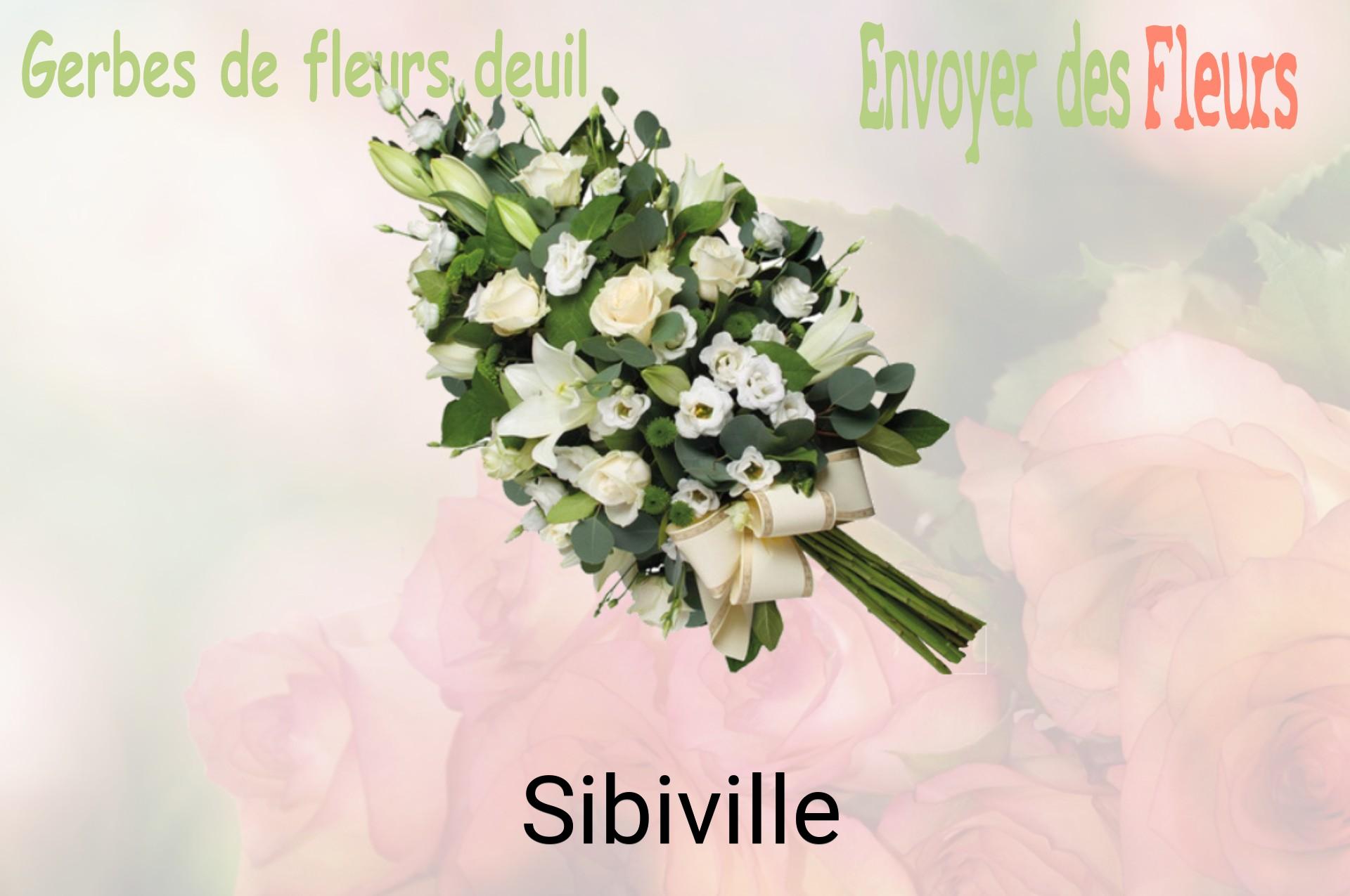 Gerbe de fleurs de deuil livrée à Sibiville